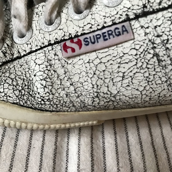 SUPERGA crackle texture sneakers SZ 8 1/2 - Picture 4 of 6